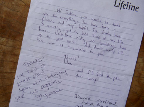 Feedback TreeTop House Dave & Jackie