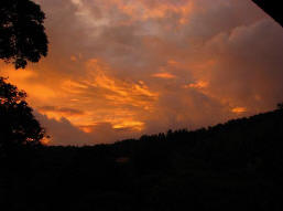 sunset from dining area